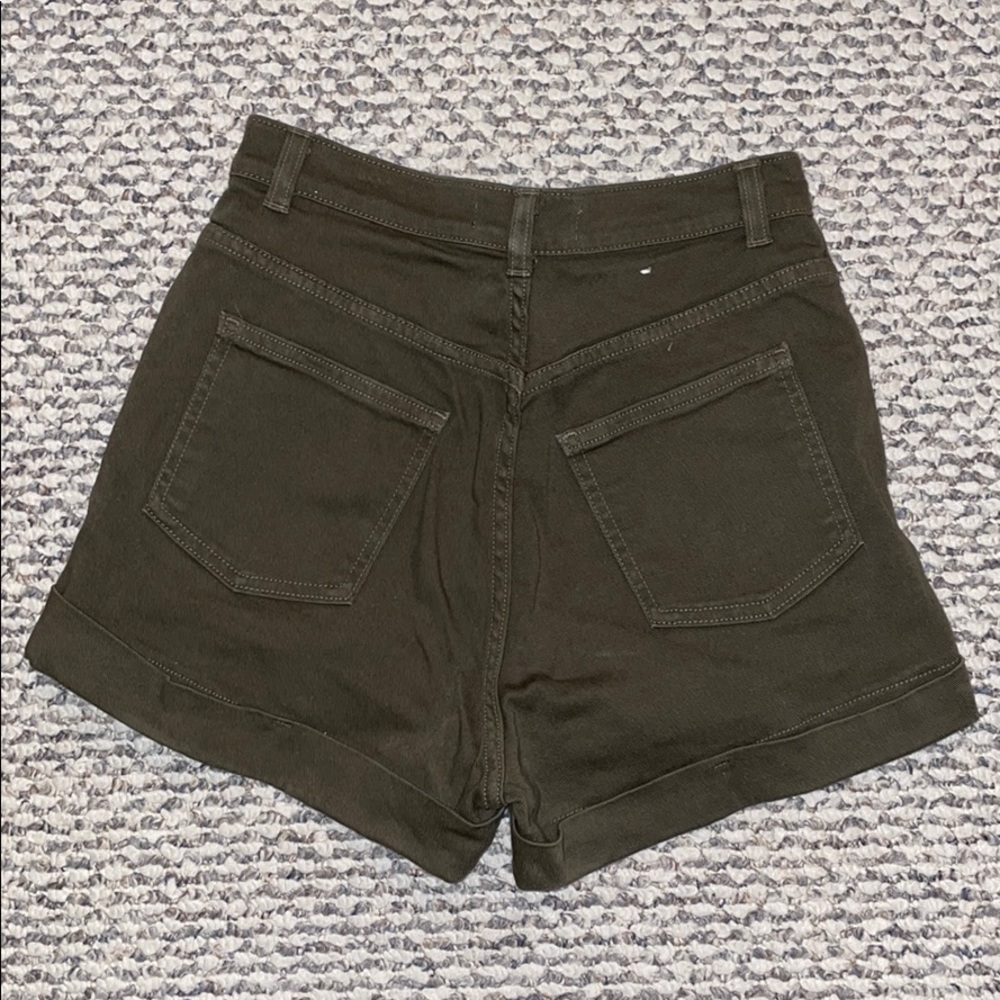 Olive high waisted shorts